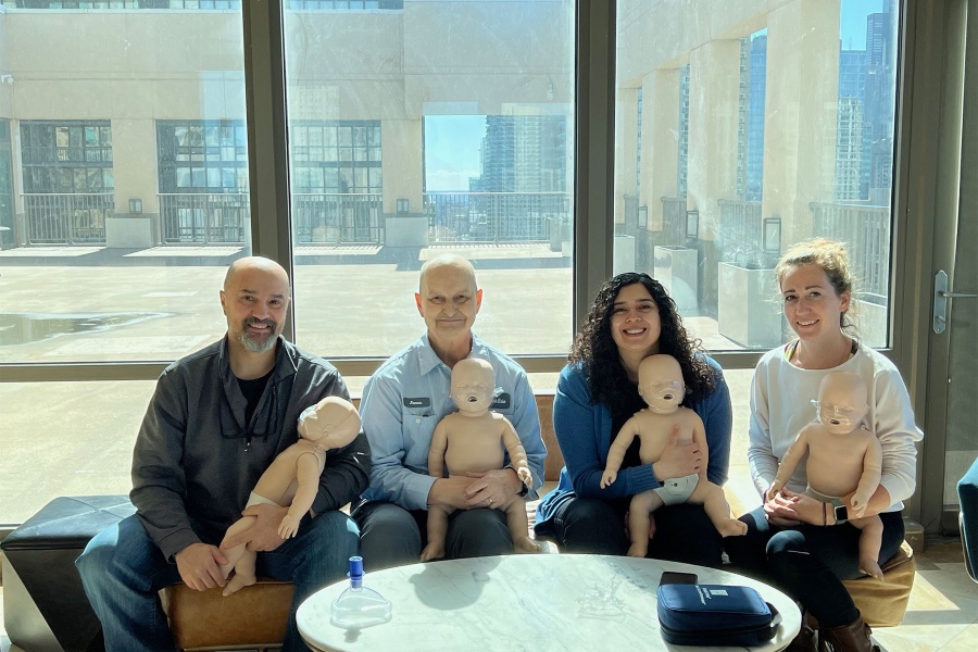 Chicago Highrise Staff CPR & AED Training for infants and Toddlers.